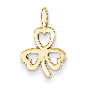 Gold Classics(tm) 14kt. Yellow Gold 3 Clover Charm