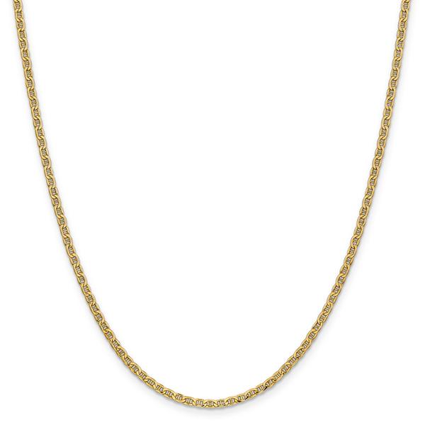 Gold Classics(tm) 2.40mm. Semi-Solid Anchor Chain Necklace