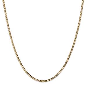 Gold Classics(tm) 2.5mm. 14kt. Semi Solid Curb Link Necklace