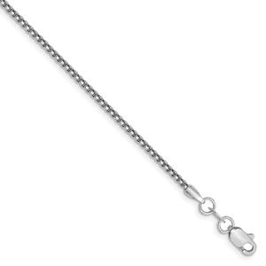 Gold Classics(tm) 1.5mm. White Gold Semi-Solid Box Necklace alternate view