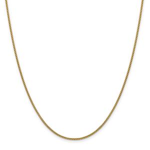 Gold Classics(tm) 1.5mm. Semi-Solid Round Box Chain Necklace