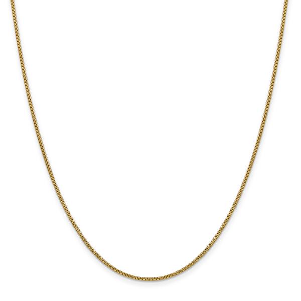 Gold Classics(tm) 1.5mm. Semi-Solid Round Box Chain Necklace