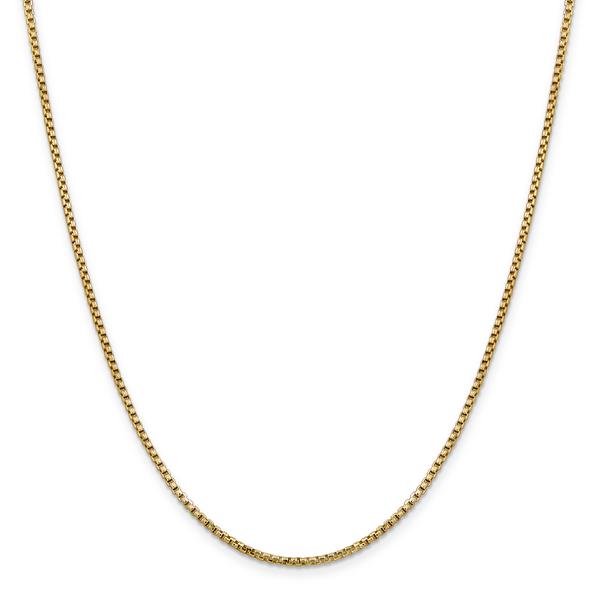 Gold Classics(tm) 1.75mm. Semi-Solid Round Box Chain Necklace