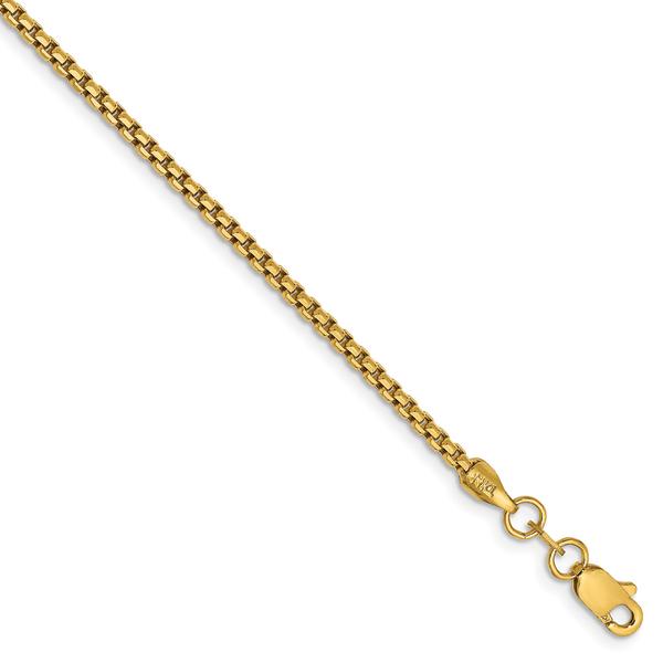 Gold Classics(tm) 1.75mm. Semi-Solid Round Box Chain Necklace alternate view