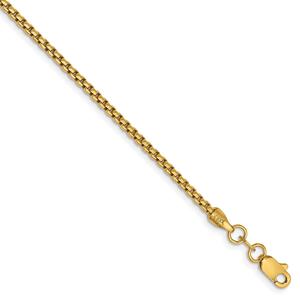 Gold Classics(tm) 1.75mm. Semi-Solid Round Box Chain Necklace alternate view