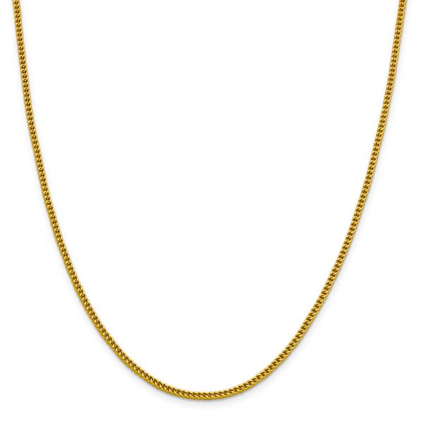 Unisex Gold Classics(tm) 2.2mm. 14kt. Semi Solid Franco Necklace