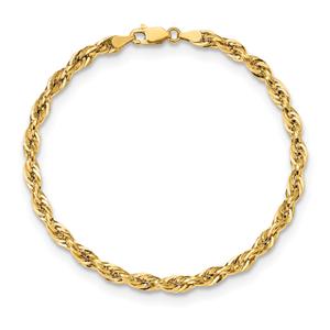 Gold Classics(tm) 4.25mm. 14kt. Semi Solid Rope Chain Necklace alternate view