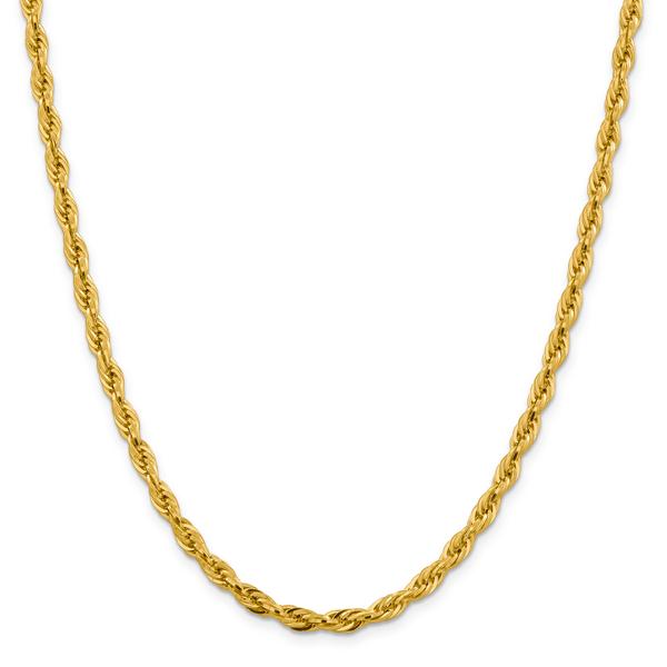 Gold Classics(tm) 4.75mm. 14kt. Semi Solid Rope Chain Necklace