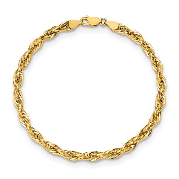 Gold Classics(tm) 4.75mm. 14kt. Semi Solid Rope Chain Necklace alternate view