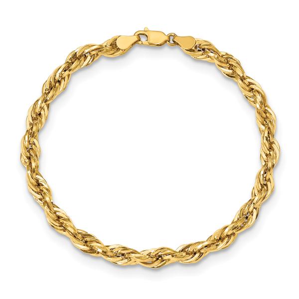 Gold Classics(tm) 5.4mm. 14kt. Semi Solid Rope Chain Necklace alternate view