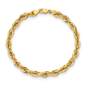 Gold Classics(tm) 5.4mm. 14kt. Semi Solid Rope Chain Necklace alternate view