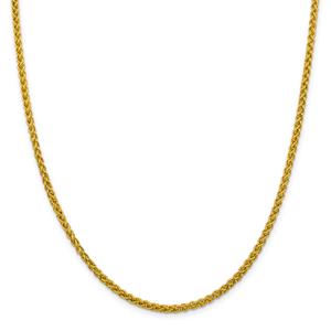 Gold Classics(tm) 3.45mm. 14kt. Semi-Solid Wheat Chain Necklace