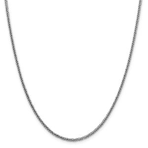 Gold Classics(tm) 2.35mm. 14kt. White 3-Wire Wheat Necklace