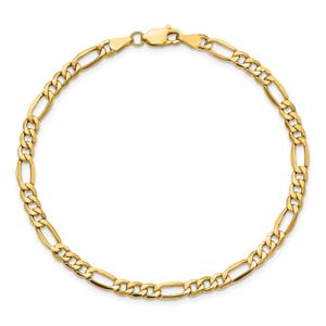 Gold Classics(tm) 4.40mm. 14kt. Semi Solid Figaro Necklace alternate view