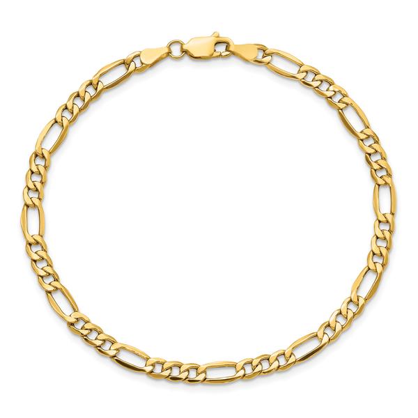 Mens Gold Classics(tm)4.40mm. 14kt. Semi Solid Figaro Chain Necklace alternate view