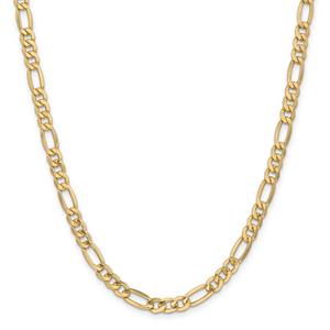 Mens Gold Classics(tm)6.25mm. 14kt. Semi Solid Figaro Chain Necklace