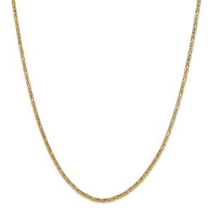 Gold Classics(tm) 2mm. 14kt. Gold Byzantine Chain Necklace