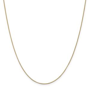 Unisex Gold Classics(tm) .7mm. 14kt. Gold Box Chain 14in. Necklace