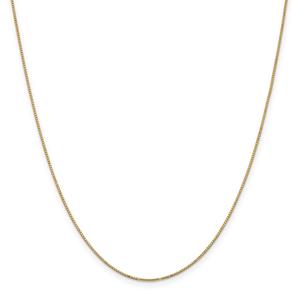 Unisex Gold Classics(tm) .90mm. Box 14in. Necklace with Spring Ring