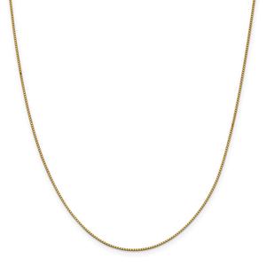 Gold Classics(tm) .95mm. 14kt. Gold Box Chain Necklace