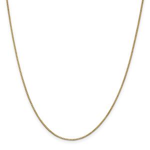 Unisex Gold Classics(tm) 1.0mm. 14kt. Gold Box Chain 14in. Necklace