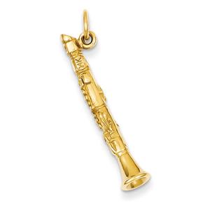 Gold Classics(tm) 14kt. 3-D Clarinet Charm