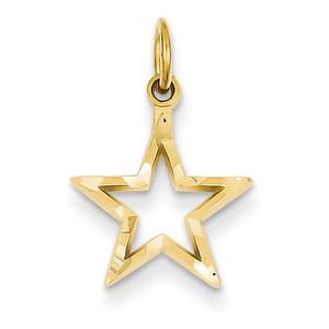 Gold Classics(tm) 14kt. Gold Diamond Cut Star Charm