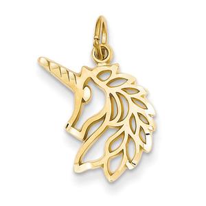 Gold Classics(tm) 14kt. Unicorn Head Charm