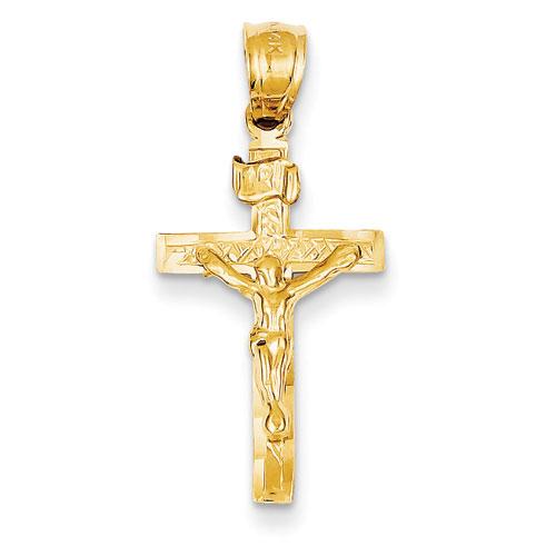 Unisex Gold Classics(tm) 14kt. Yellow Gold INRI Crucifix Charm