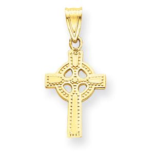 Gold Classics(tm) Yellow Gold Celtic Cross