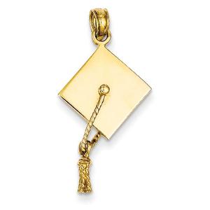 Gold Classics(tm) 14kt. Polished Graduation Cap Pendant