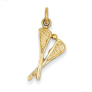 Gold Classics(tm) 14kt. Lacrosse Sticks Charm