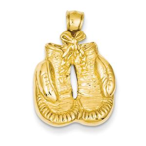 Gold Classics(tm) Open-Backed Boxing Gloves Pendant