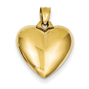 Gold Classics(tm) 14kt. Yellow Gold Puffed Heart Pendant