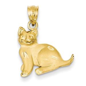 Gold Classics(tm) 14kt. Cat Pendant