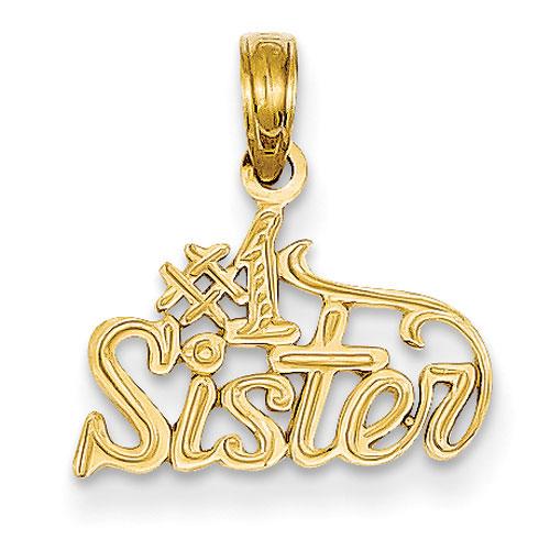 Gold Classics(tm) 14kt. Yellow Gold #1 Sister Pendant