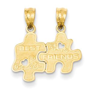 Gold Classics(tm) 14kt. Best Friends Break Apart Pendant