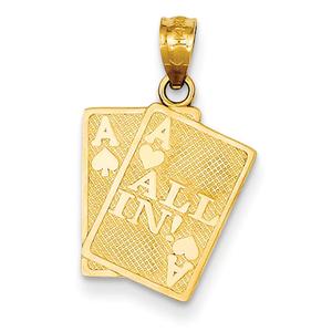Gold Classics(tm) 14k. Ace of Hearts & Spades Pendant