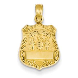 Gold Classics(tm) 14kt. Police Badge Pendant