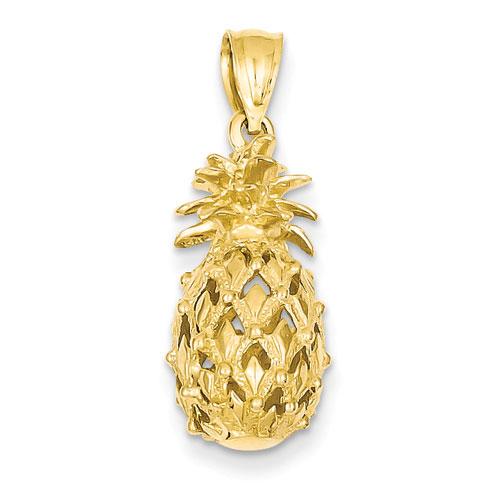 Gold Classics(tm) 14kt. 3-D Cut-Out Pineapple Pendant