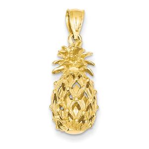 Gold Classics(tm) 14kt. 3-D Cut-Out Pineapple Pendant