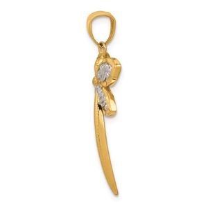 Gold Classics(tm) 14kt. Gold with Rhodium Dragonfly Pendant alternate view