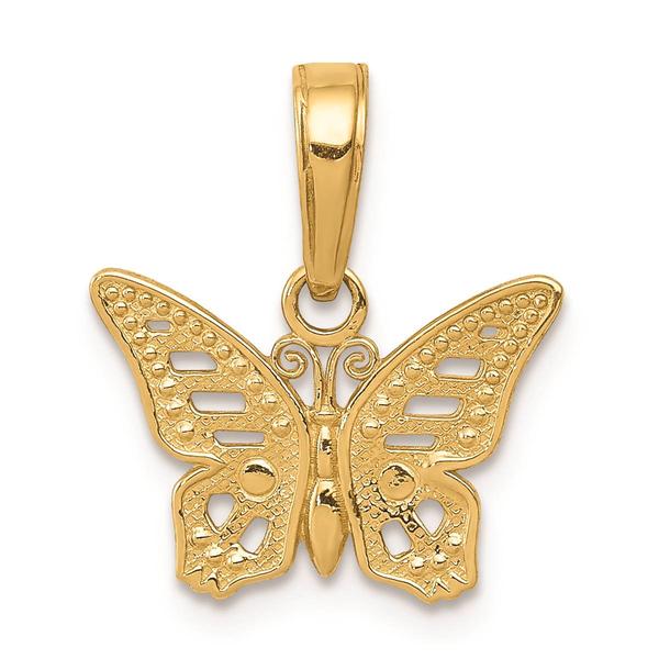 Gold Classics(tm) 14kt. Cut-Out Butterfly Pendant
