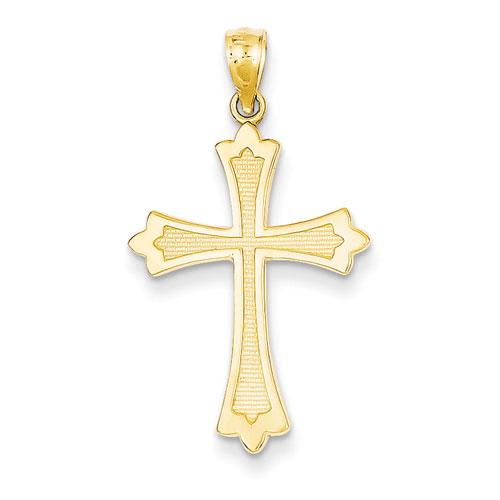 Gold Classics(tm) Yellow 14kt. Gold Budded Cross