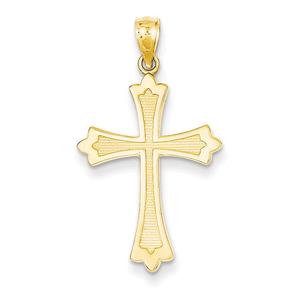 Gold Classics(tm) Yellow 14kt. Gold Budded Cross