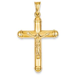 Unisex Gold Classics(tm) Gold Reversible Crucifix Pendant