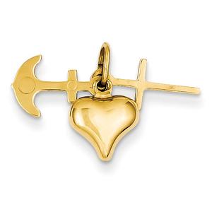Gold Classics(tm) Faith Hope & Charity Charm