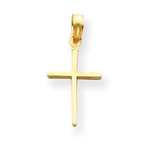 Unisex Gold Classics(tm) Yellow Gold Polished Cross Pendant