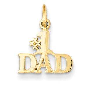 Mens Gold Classics(tm) 14kt. Yellow Gold #1 Dad Charm