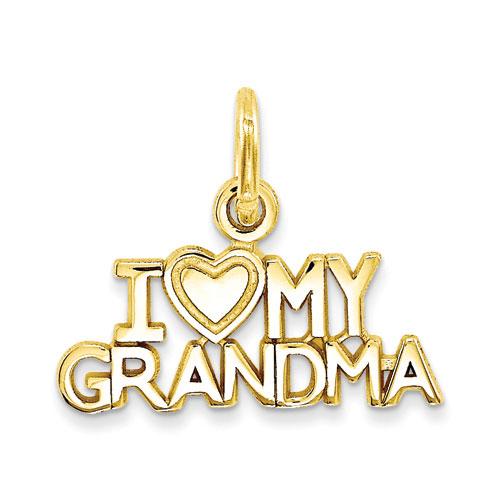 Gold Classics(tm) 14kt. I Love My Grandma Charm